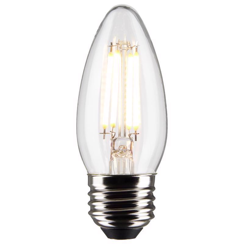 Satco B11 E26 (Medium) Filament LED Bulb Warm White 60 Watt Equivalence 2 pk