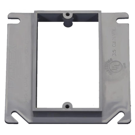Cantex EZ Box Rectangle PVC 1 gang 4 in. H X 4 in. W Mud Ring