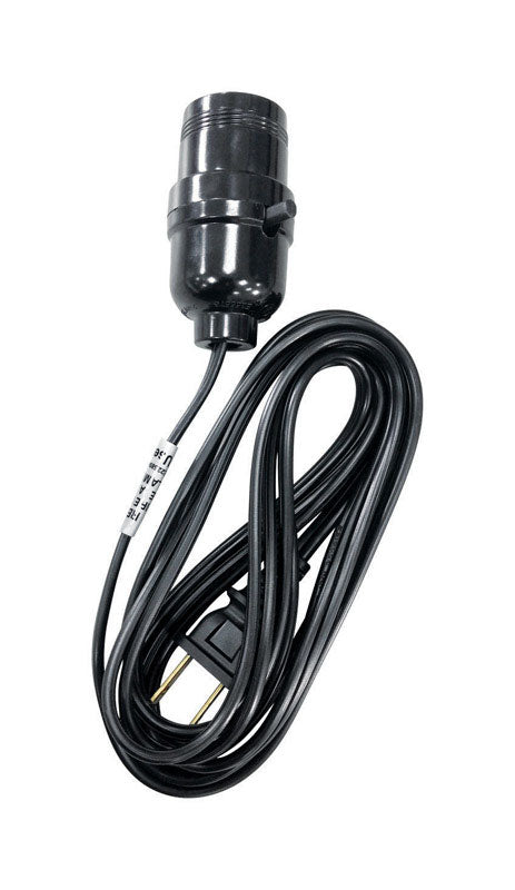 Ace Indoor 9 ft. L Black Extension Cord w/Socket 18/2 SPT-2