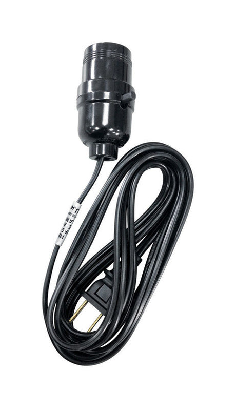 Ace Indoor 9 ft. L Black Extension Cord w/Socket 18/2 SPT-2