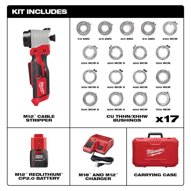 Milwaukee M12 Cable Stripper Kit