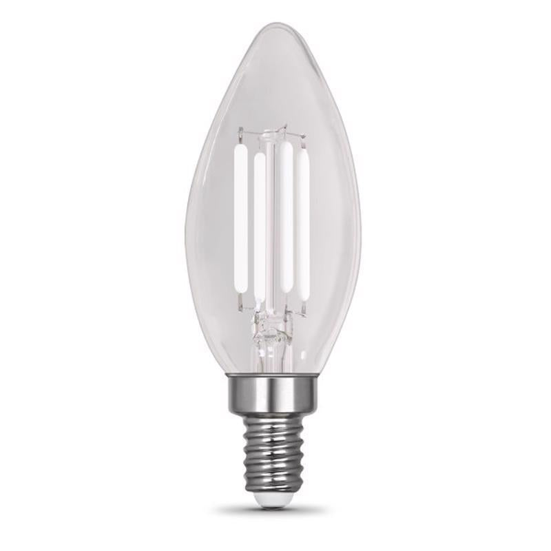 Feit White B10 E12 (Candelabra) Filament LED Bulb Daylight 100 Watt Equivalence 2 pk