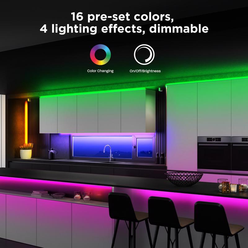 Feit LED 32 ft. L Color Changing Plug-In LED Tape Light 1 pk