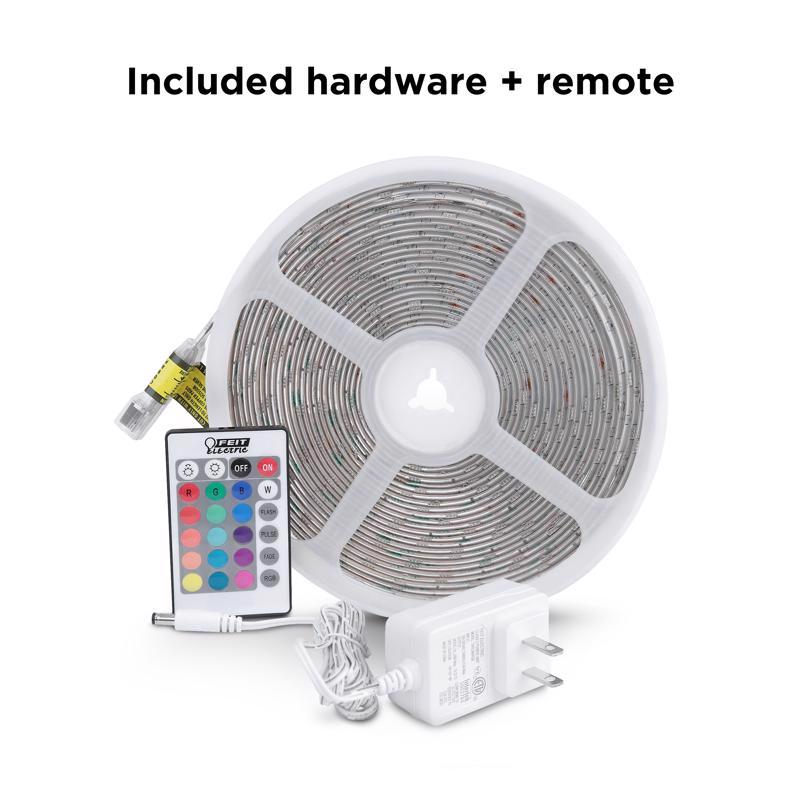 Feit LED 32 ft. L Color Changing Plug-In LED Tape Light 1 pk
