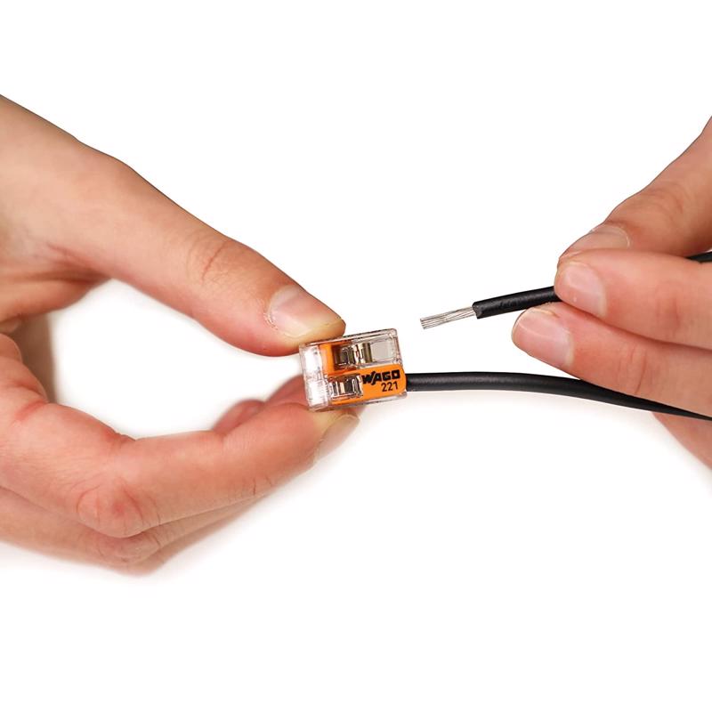 WAGO 221 Series 2 Port Lever Cable Connector 50 pk