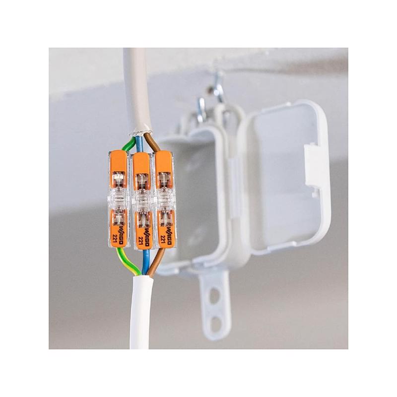 WAGO 221 Series Locking Cable Splicer/Reducer 10 pk