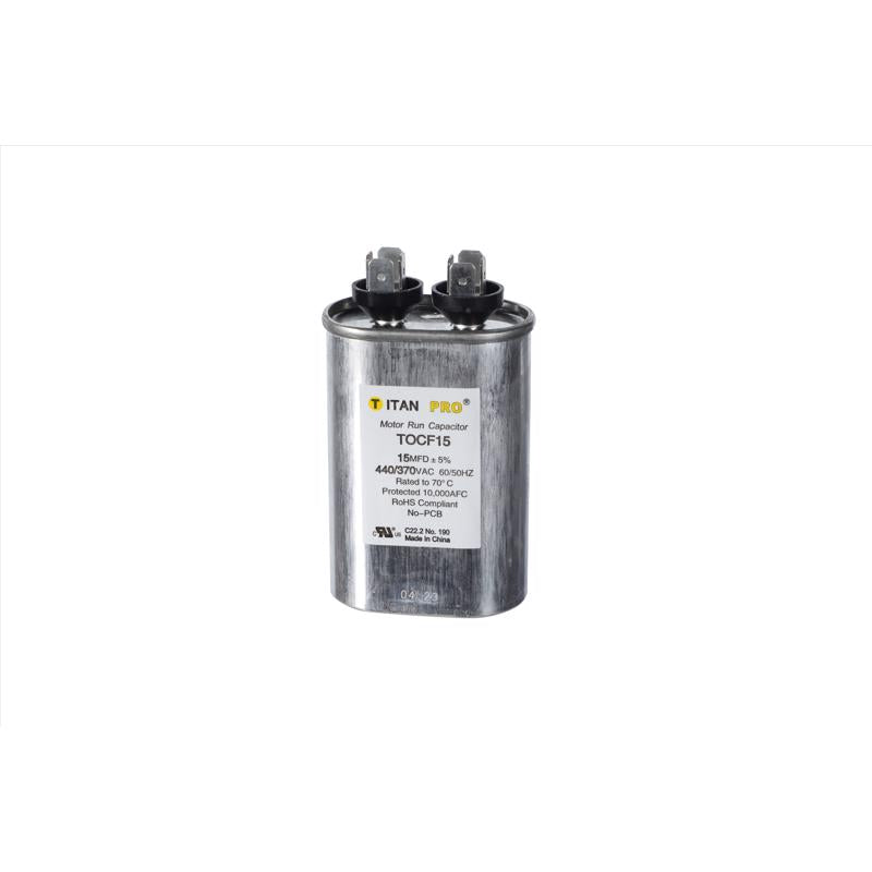 Titan Pro 15 MFD 440 V Oval Run Capacitor
