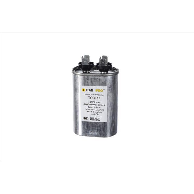 Titan Pro 15 MFD 440 V Oval Run Capacitor