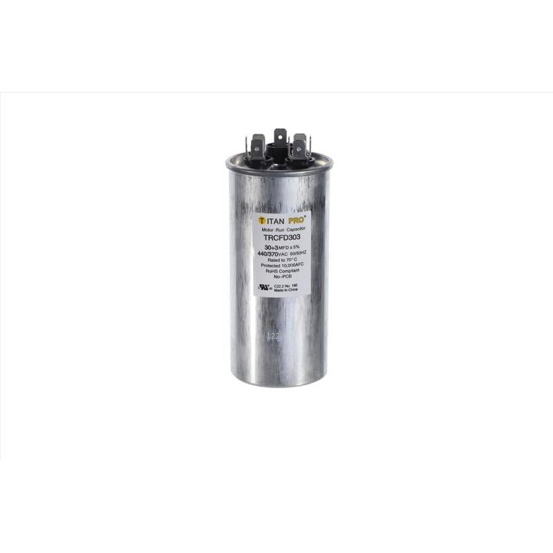 Titan Pro 30+3 MFD 440 V Round Run Capacitor