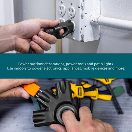 Jasco Philips Indoor or Outdoor 15 ft. L Black Extension Cord 16/3