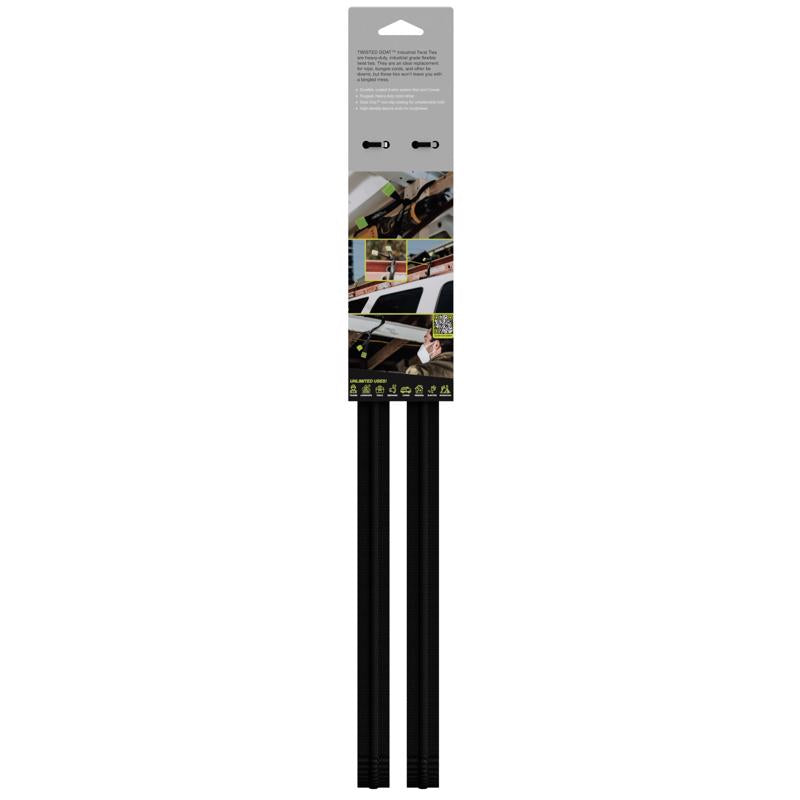 Twisted Goat 120 in. L Black Flexstrap 2 pk