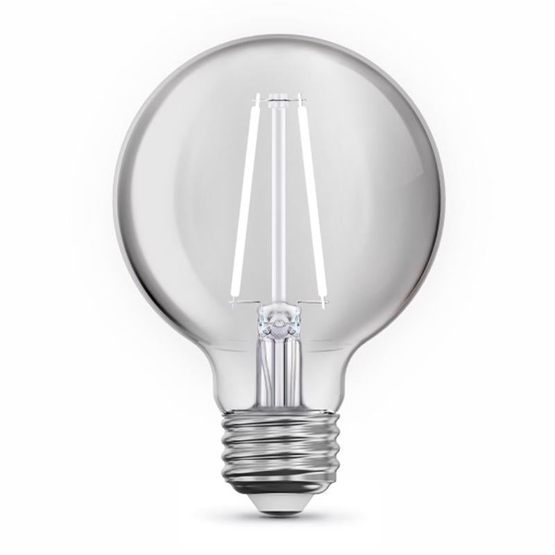 Feit White G25 E26 (Medium) Filament LED Bulb Soft White 40 Watt Equivalence 3 pk