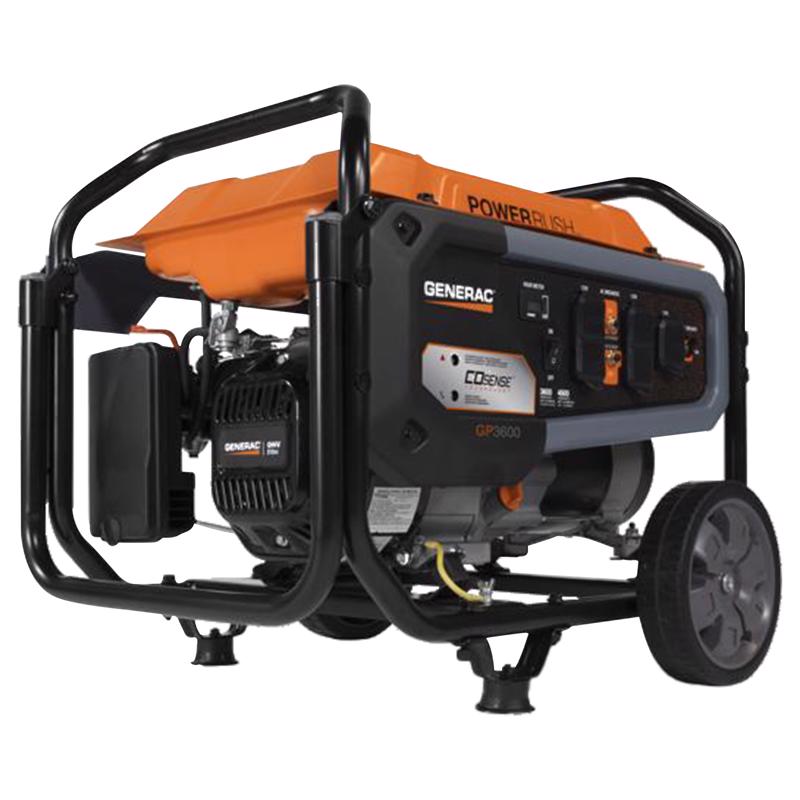 Generac PowerRush 3600 W 120 V Gas Portable Portable Generator 3600 W