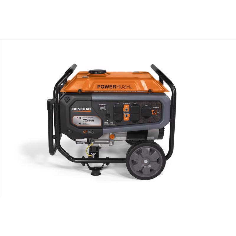 Generac PowerRush 3600 W 120 V Gas Portable Portable Generator 3600 W