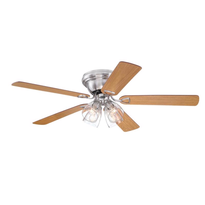 Westinghouse Contempra IV 52 in. Brushed Nickel Brown LED Indoor Ceiling Fan
