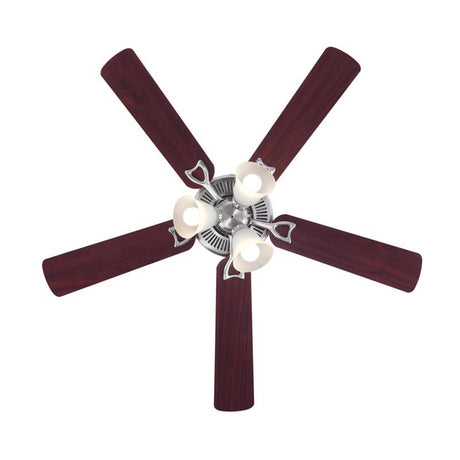 Westinghouse Vintage 52 in. Brushed Nickel Brown LED Indoor Ceiling Fan