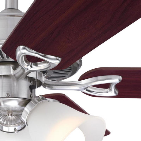 Westinghouse Vintage 52 in. Brushed Nickel Brown LED Indoor Ceiling Fan