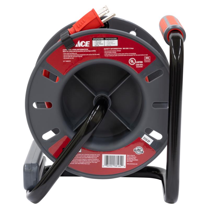 Ace 3 ft. L Plastic Cord Reel