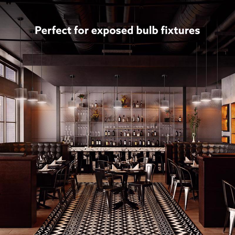 Feit Square E26 (Medium) Filament LED Bulb Soft White 40 Watt Equivalence 1 pk