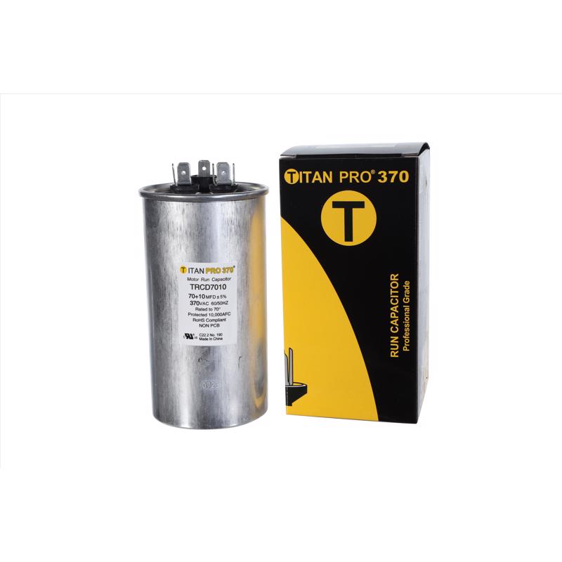 Titan Pro 70+10 MFD 370 V Round Run Capacitor