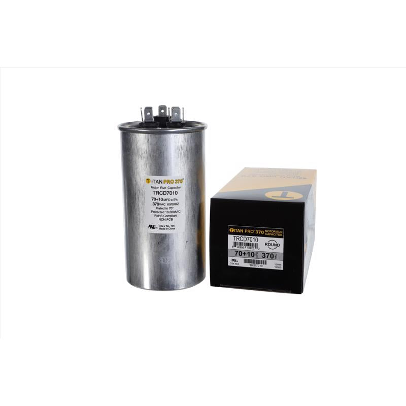Titan Pro 70+10 MFD 370 V Round Run Capacitor