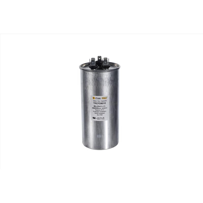 Titan Pro 80+10 MFD 440 V Round Run Capacitor