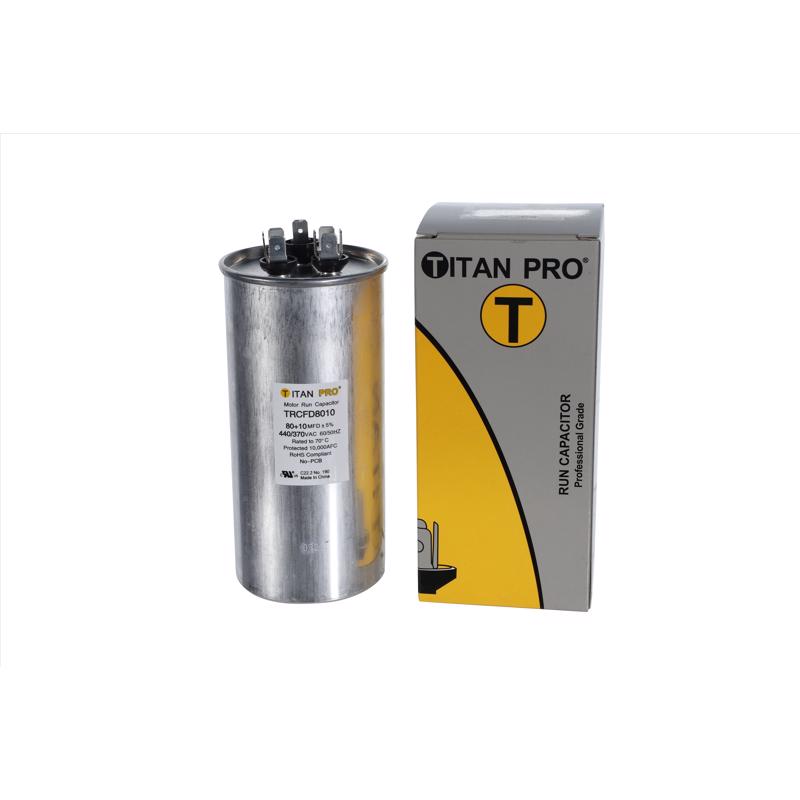 Titan Pro 80+10 MFD 440 V Round Run Capacitor