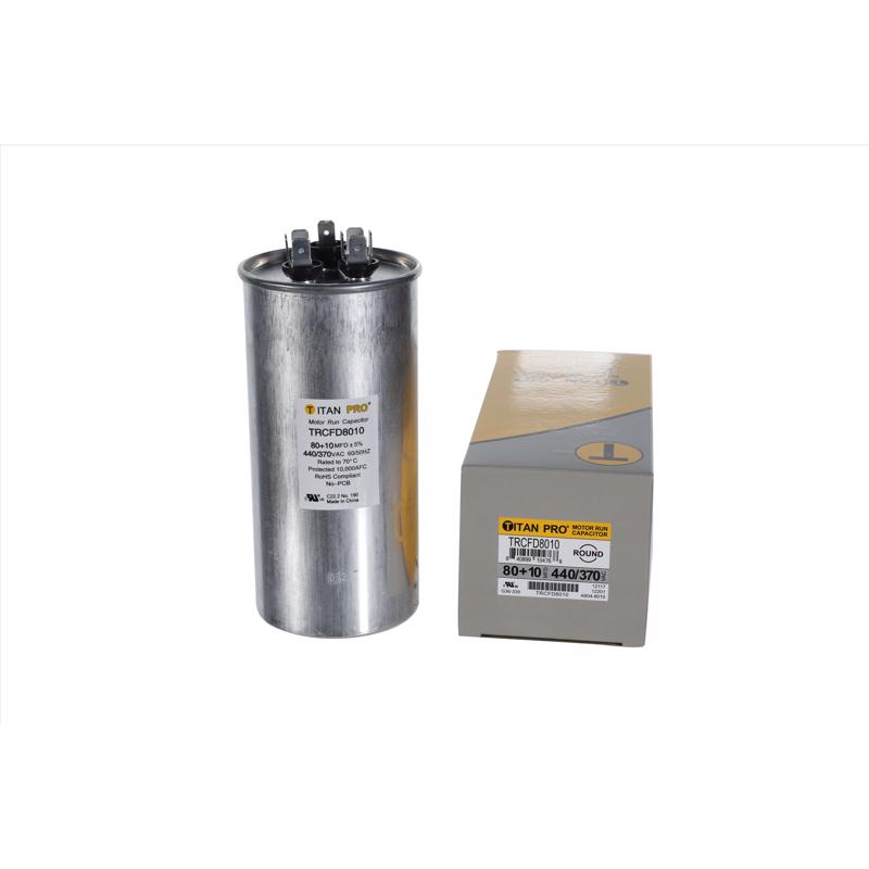 Titan Pro 80+10 MFD 440 V Round Run Capacitor
