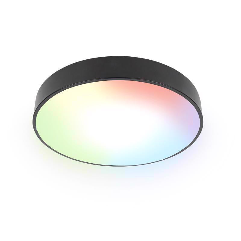 Feit Smart 15 in. H X 15 in. W X 5.5 in. L Matte Black White Smart-Enabled Ceiling Fixture