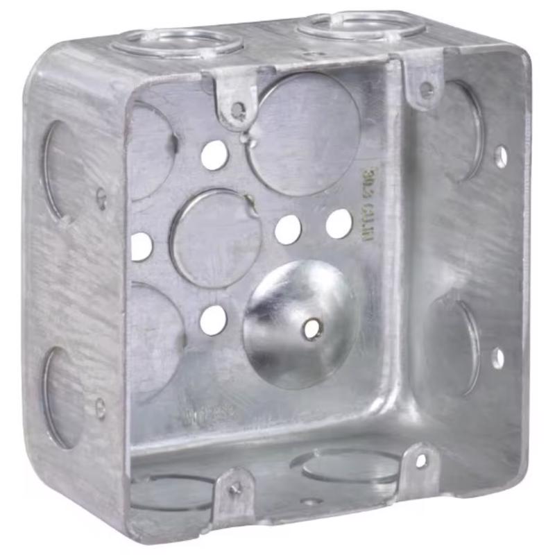 Southwire New Work 30.3 cu in Square Galvanized Steel 2 gang Switch Box Gray