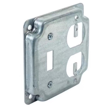 Southwire Square Steel 2 gang Toggle Duplex Cover