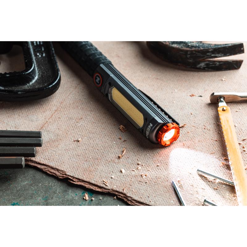 NEBO Big Larry 600 lm Black/Gray LED Work Light Flashlight 18650 Battery