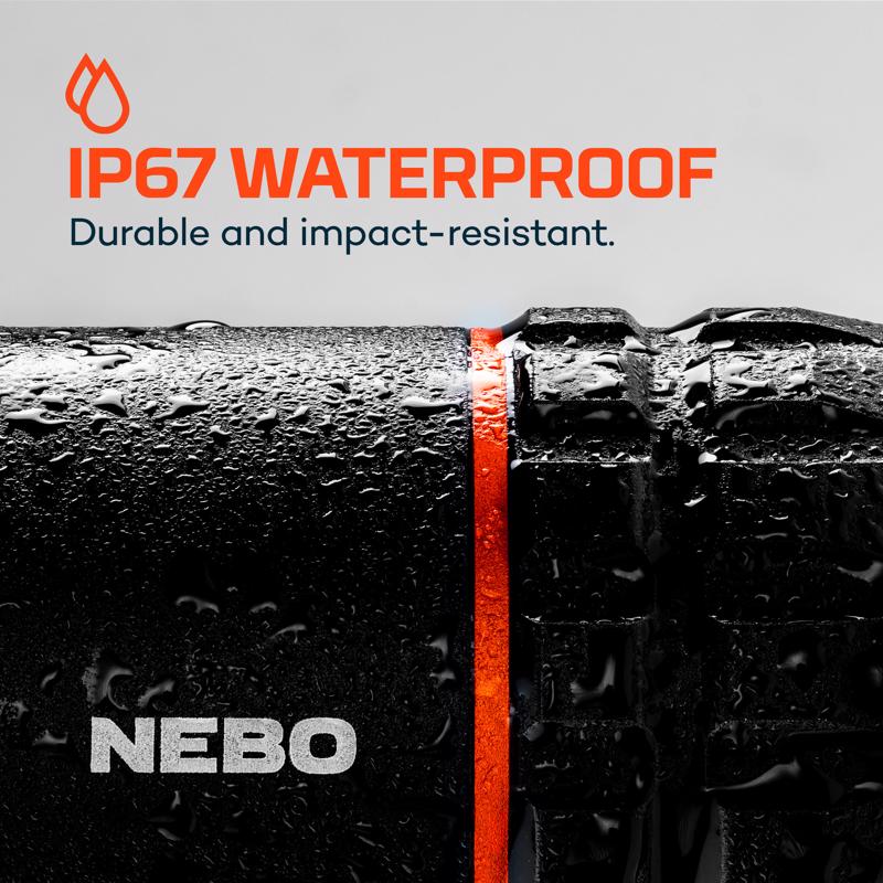 NEBO Slyde King 1000 lm Black LED Work Light Flashlight 18650 Battery