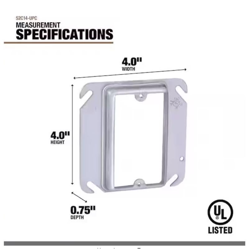 Southwire Square Steel Box Cover