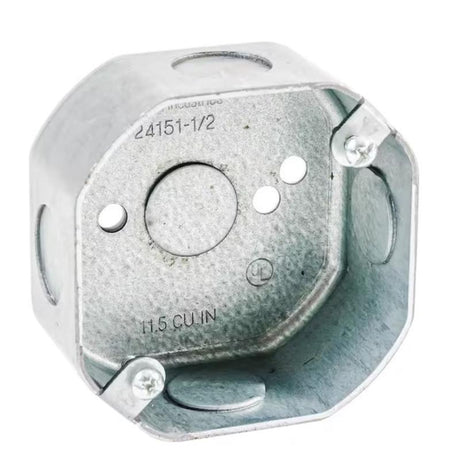 Southwire Old Work 11.5 cu in Octagon Galvanized Steel Box Mount Silver