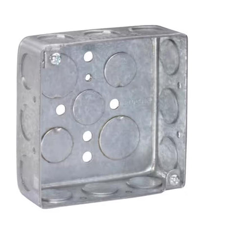 Southwire New and Old Work 21 cu in Square Galvanized Steel Box Mount Silver