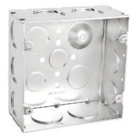 Southwire New Work 42 cu in Square Galvanized Steel Electrical Box Silver