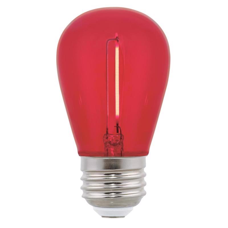 Westinghouse Edison Style S14 E26 (Medium) LED Bulb Red 40 Watt Equivalence 1 pk