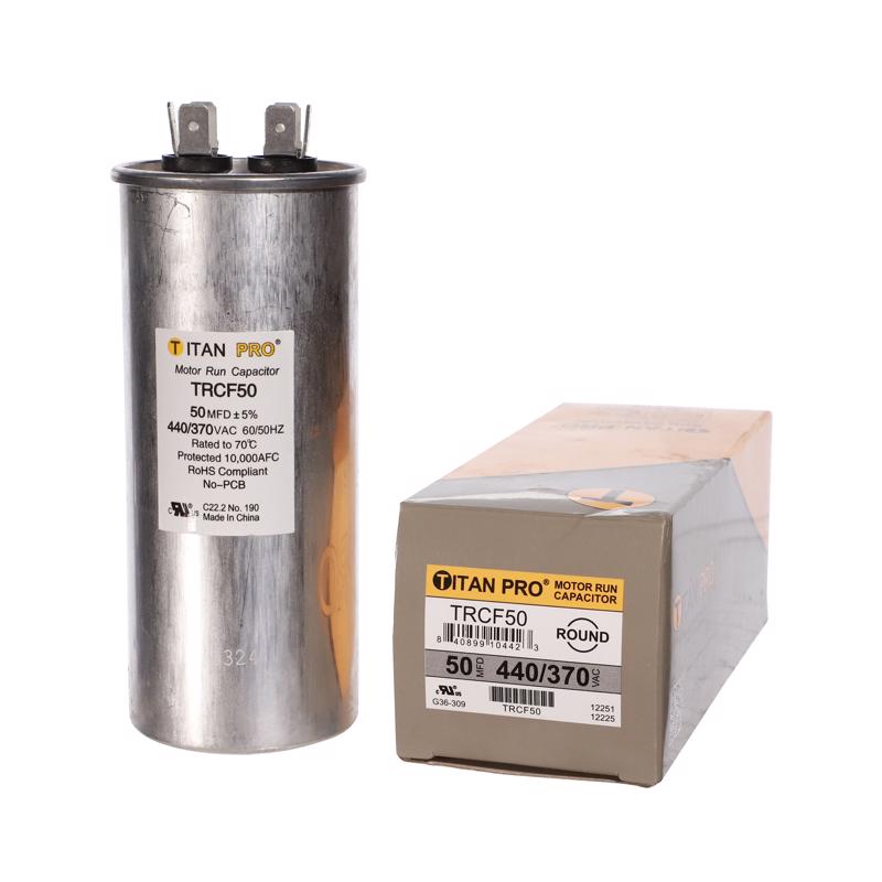 Titan Pro 50 MFD 440 V Round Run Capacitor