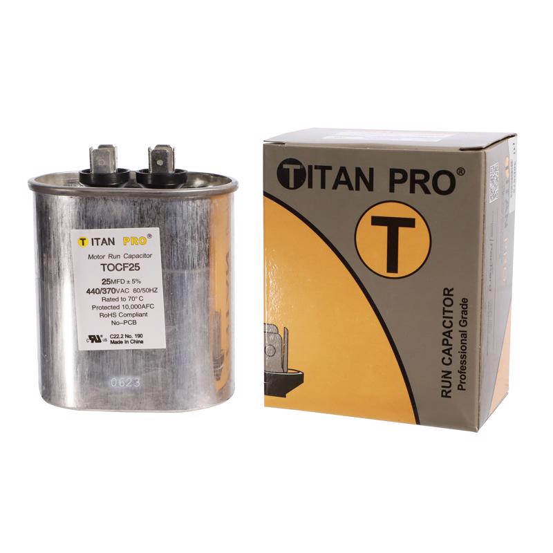 Titan Pro 25 MFD 440 V Oval Run Capacitor