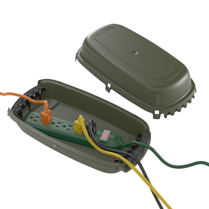 D-Line New and Old Work Rectangle Plastic Weatherproof Box Green