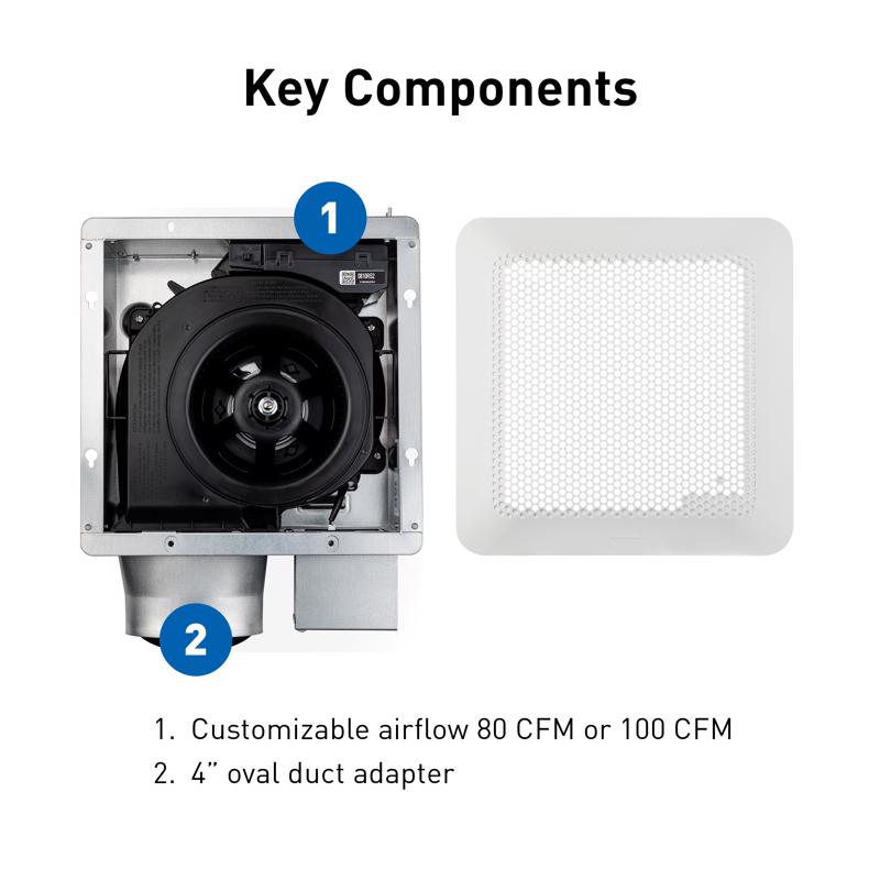Panasonic 100 CFM 1.5 Sones Bathroom Exhaust Fan