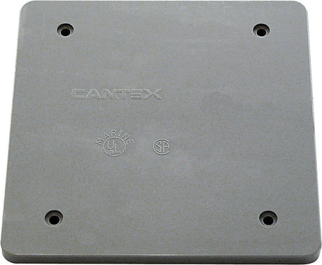 Cantex New Work Square PVC 2 gang Outlet Box Gray