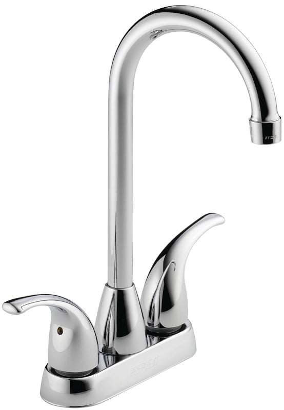 Delta Peerless Tunbridge Series P288LF Bar and Prep Faucet, 1.8 gpm, 2-Handle, Brass, Chrome Plated, Deck