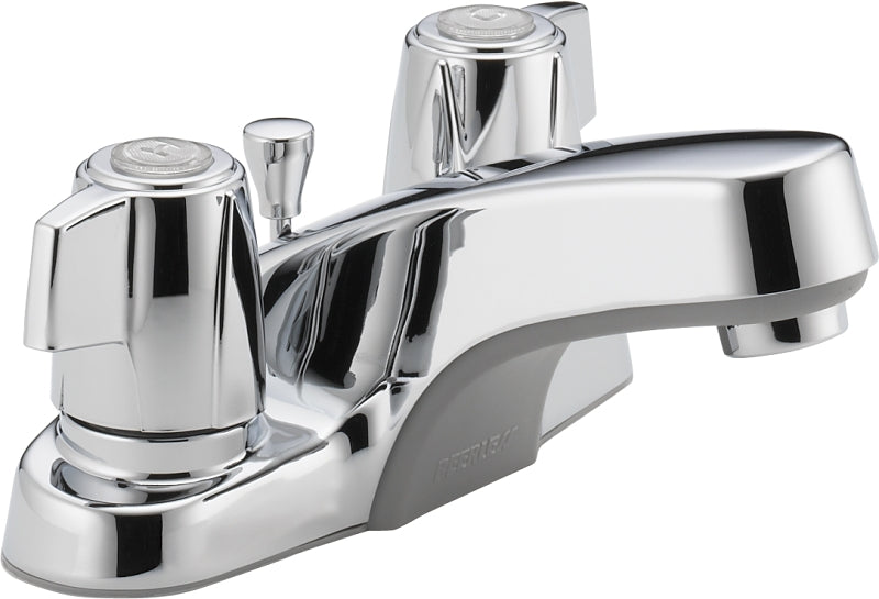 Peerless P246LF Bathroom Faucet, 1.2 gpm, 2-Handle, Metal, Chrome Plated, Lever Handle, Standard Spout