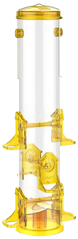 Stokes Select 38032 Bird Feeder, 18 in H, 2.5 qt, Polycarbonate, Red/Yellow, Hanging Mounting