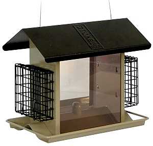 Stokes Select 38111 Large Bird Hopper Feeder, 8 lb, Metal/Plexiglas, 10.9 in H