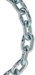 Baron PC30316HDGP Proof Coil Chain, 3/16 in, 250 ft L, 30 Grade, Carbon Steel, Hot-Dipped Galvanized