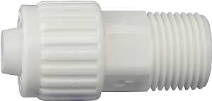 Flair-It 16850 Tube to Pipe Adapter, 3/8 in, PEX x MPT, Polyoxymethylene, White