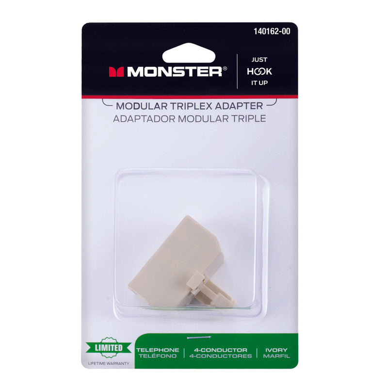 Monster Just Hook It Up 0 ft. L Ivory Modular Telephone Line Cable, Pack of 6